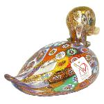 Canard en verre de Murano, collection Murrine et Or