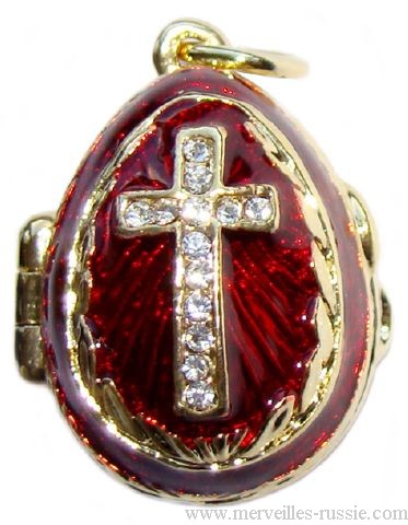 Oeuf pendentif Fabergé - Croix