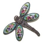 Broche libellule, broche en email