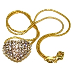 Collier coeur strass