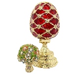 Oeuf Faberge - copie oeuf Panier de fleurs