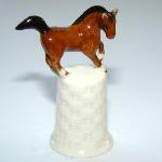 Cheval - Dé à coudre de collection en porcelaine 