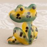 Figurine Grenouille en porcelaine russe Gjel