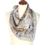 Foulard Russe Soie - Tulipes