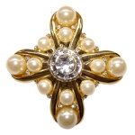 Grande Broche Croix - copie broche Faberge