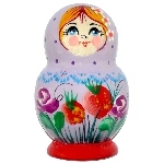 Magnet frigo en bois - Poupee russe 