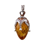 Copie pendentif oeuf Faberge - Ambre