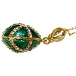 Pendentif vert en forme d'oeuf