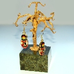 Boucles d'oreilles poupees russes