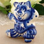 Figurine Chat qui Danse en porcelaine