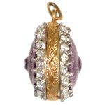 Pendentif en Argent - Oeuf pendentif de Faberge