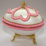 Boite à bijoux oeuf en coquille, inspiration oeuf Faberge