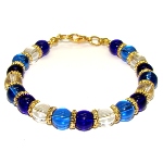 Bracelet Murano perles bleues