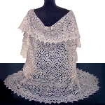 Châle russe Beige Ivoire