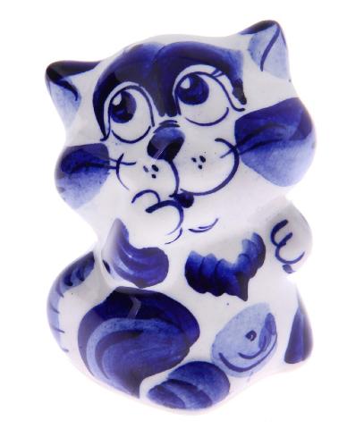 Chat - Figurine Statuette en porcelaine Gjel