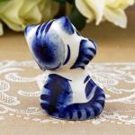 Figurine chat debout en porcelaine russe - Gjel