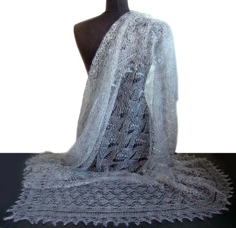 Orenbourg châle tricoté écharpe russe châle étole 