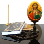 Icone peinte Jesus Christ Pantocrator - Oeuf icone