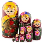 Matriochka grande taille - fraise de Khokhloma