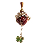 Pendentif avec papillon - Oeuf Pendentif Fabergé style