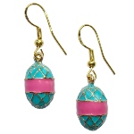 Boucles d'oreilles en forme d'oeuf