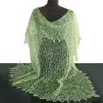 Chale vert pistache, Châle Russe d'Orenbourg