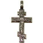 Croix orthodoxe russe en argent plaqué