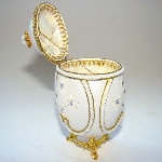 Boite à bijoux en coquille d'oeuf, inspiration Faberge