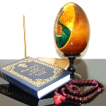 Icone du Christ peinte - icone peine sur oeuf en bois