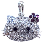 Pendentif Chat strass Hello Kitty