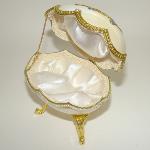 BoIte à bijoux en coquille oeuf inspiration Faberge - Scarabee