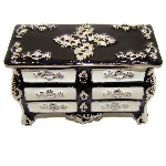 Commode Transition noire et blanche - copie boite Faberge