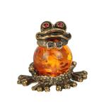 Grenouille en ambre et laiton