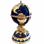 Globe et bateau Inspiration l'oeuf Fabergé 