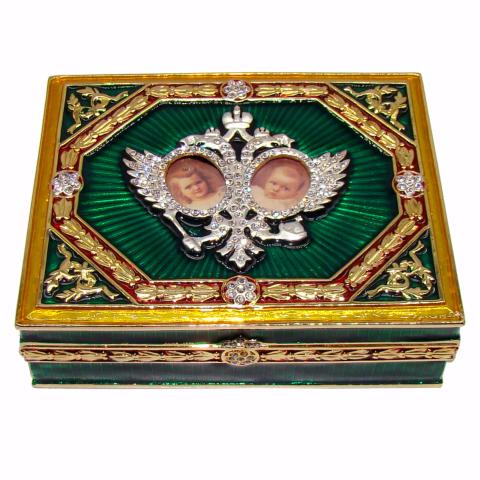 Boite collection du Tsar en email, réplique boite de Fabergé