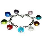 Bracelet-breloques a perles Murano