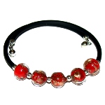 Bracelet en perles rouge Murano