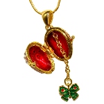 Collier Oeuf Fabergé - Papillon