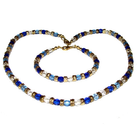 Parure en verre Murano - collier et bracelet