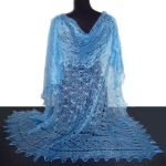 Chale russe couleur Bleu