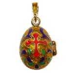 Pendentif-Oeuf Croix et Aigles bicéphales russes 