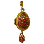 Pendentif-Oeuf Croix et Aigles bicéphales russes 