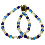 Bracelet Murano, Double Rang de perles verre