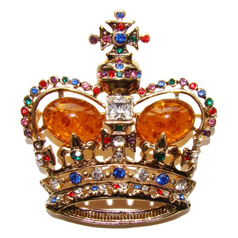 broche en forme de couronne faberge