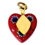 Cœur Murano rouge - Pendentif 