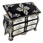 Commode Transition noire et blanche - copie boite Faberge