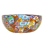 Coupe en verre de Murano, collection Murrine et Or