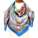 Foulard collection russe en soie - Protection de la Sainte Vierge Marie