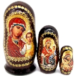 Matriochka religieux - Icônes de Sainte Vierge