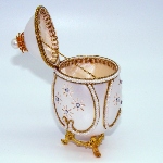 Boite à bijoux en coquille d'oeuf, inspiration Faberge
